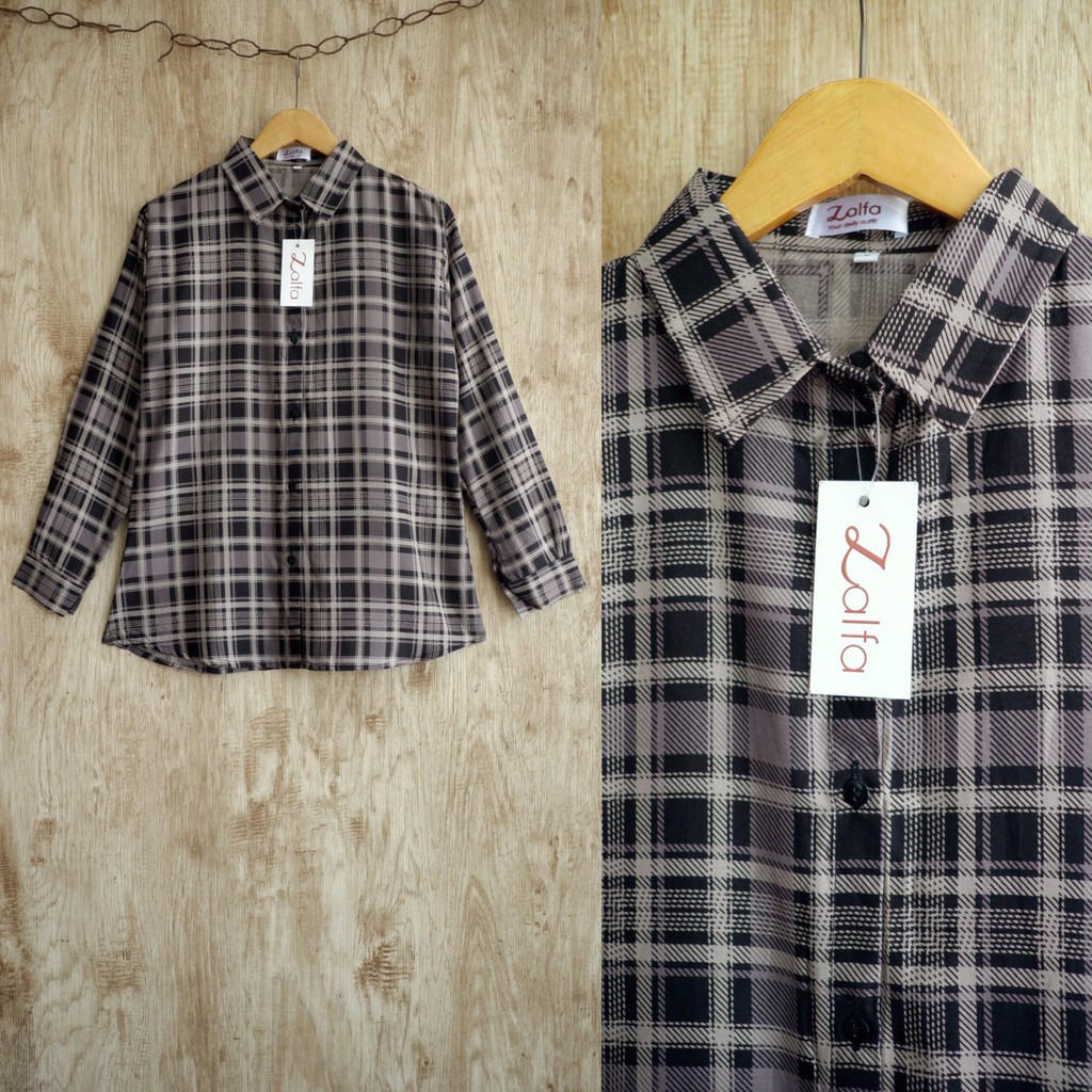 VANYA kemeja by ZALFA OUTFIT / kemeja motif / kemeja wanita murah / kemeja rayon