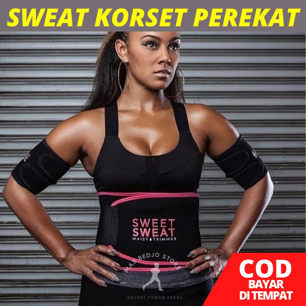 Korset Pelangsing Perut Buncit Sweet Sweat Perekat Pengecil Perut Olahraga Stagen Pria Wanita