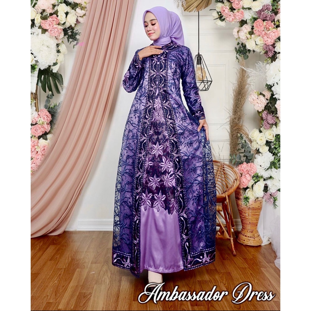 Gamis Ambassador Original By Pelangi Jaya - Gamis Pesta - Gamis Terbaru
