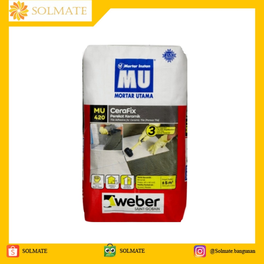 Semen Mortar Utama Perbaikan Lantai MU-420-25kg