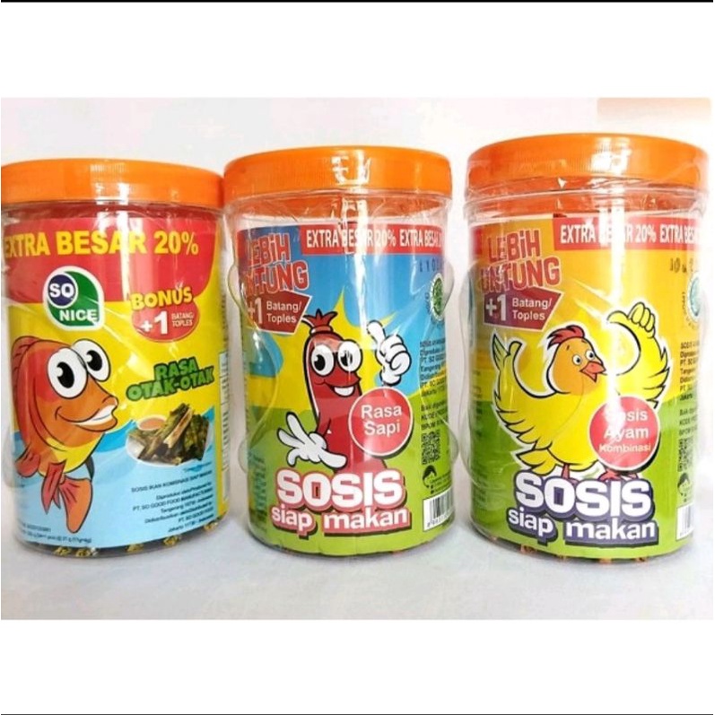 

(TOP) Sosis So Nice Extra Besar 20% Sapi - Ayam (24 pcs)