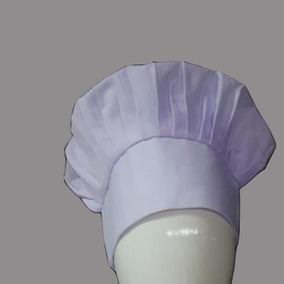 Chef Wear Topi Koki Bulat Putih &amp; Hitam