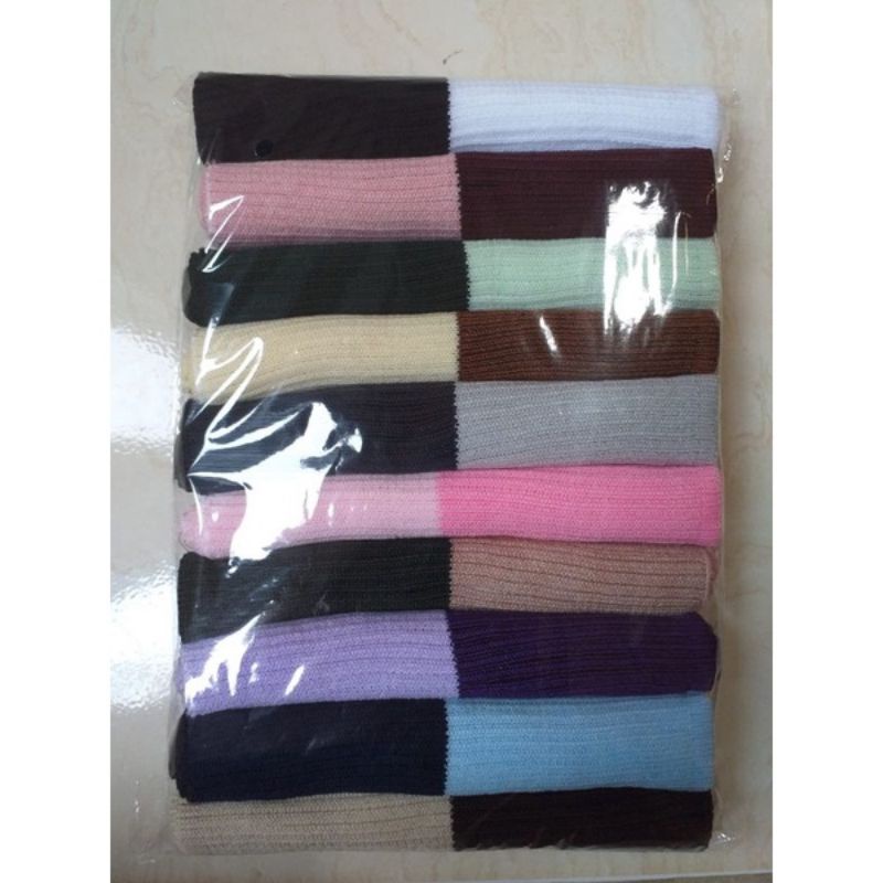 Promo paket hemat  isi 20 pcs/ ciput rajut 2 warna dalaman hijab premium