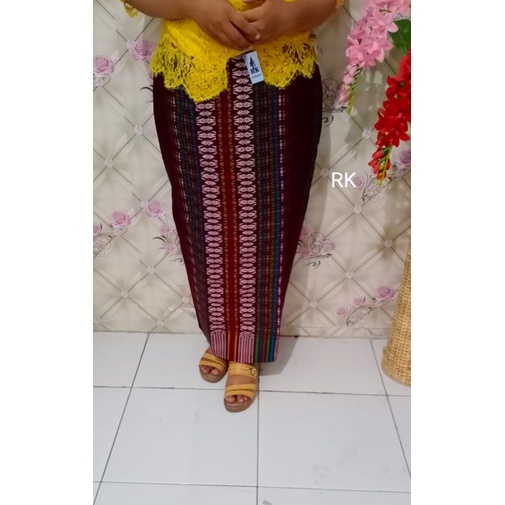 Rok dan Selendang Corak Pucca Bintik-Rok Marron Coklat