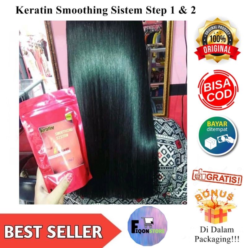 Keratin Smoothing Sistem / Obat Pelurus Rambut Permanen Pelembut Rambut | Y2000 | Hair Spa | Untuk P