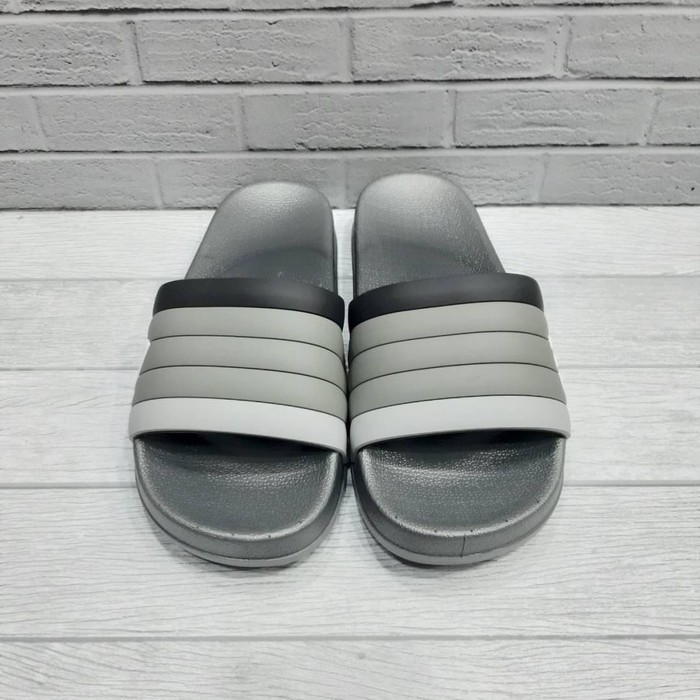 Sandal Adidas Adilette Slide On Grey Import Unisex