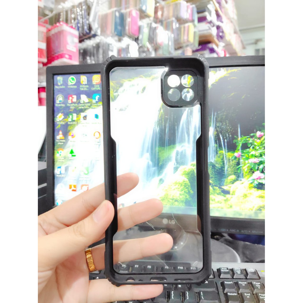 Anti Shocking Samsung A22 4G 6.4 A22 5G A13 4G Hardcase List Hitam Acrylic Case