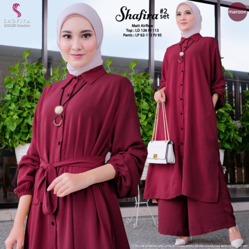 Setelan Wanita Jumbo Shafira #2 Set Original by Shofiya Bigsize / One Set Jumbo Premium Berkualitas-7
