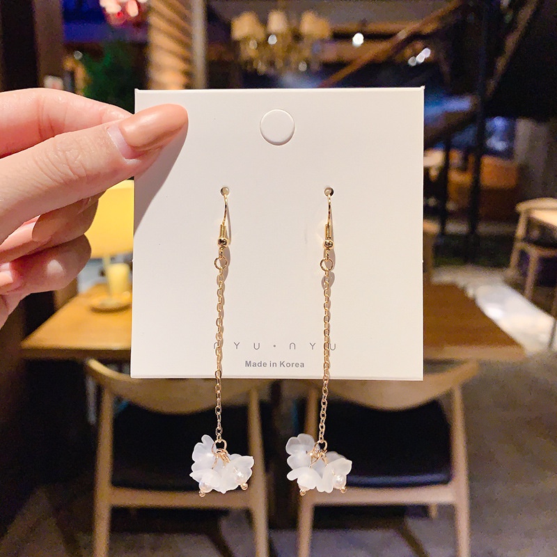 Long Style Trendy Earrings Temperament French Earrings Female Japan South Korean Accessories