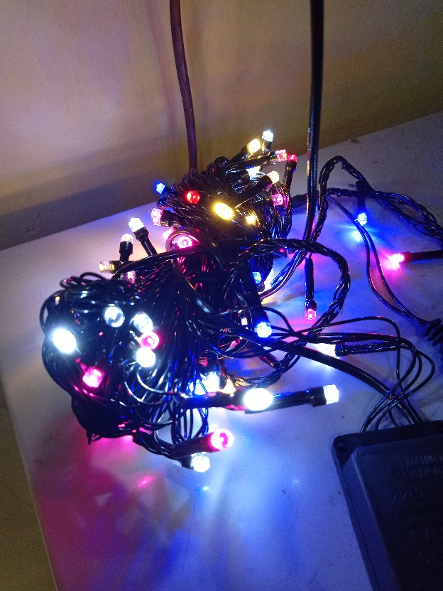 Slinger Tinsel Hiasan Hijau Salju Lingkaran Pohon Natal Dekorasi Christmas