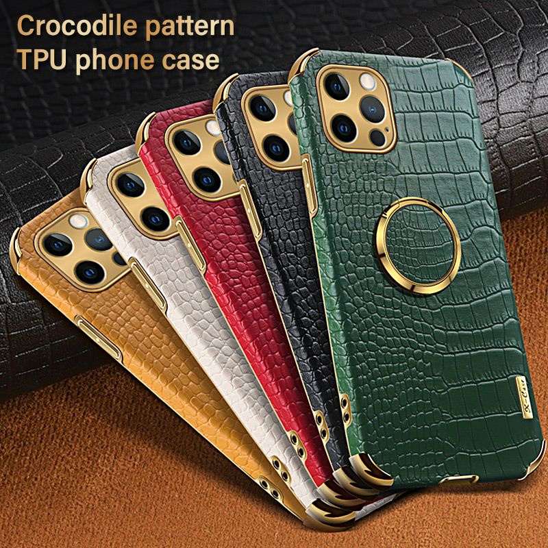 Crocodile Pattern Case iPhone 13 Pro 13Pro Max 13ProMax Softcase Leather Casing HP