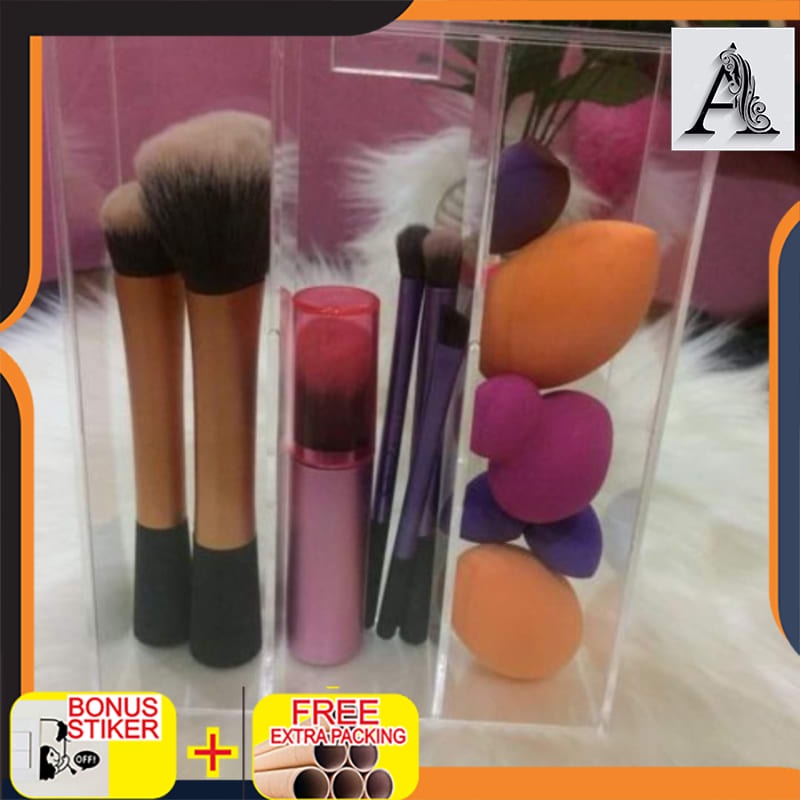 

Terlaris tempat brush acrylic/kuas makeup/rak kosmetik akrilik/pensil alis