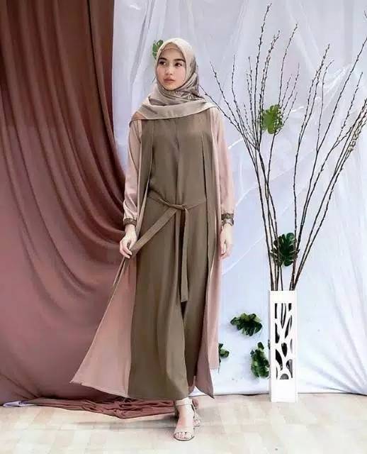 fashionshop119 Wirasha Maxi / Gamis / Baju Muslim / Gamis Kombinasi / Long Dress (fs)