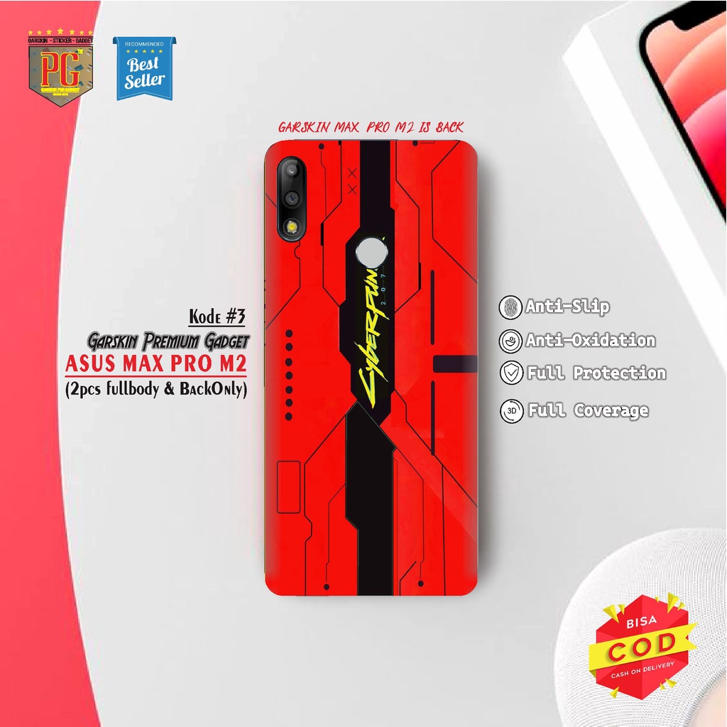 Garskin Asus Max Pro M2 Skin Premium Motif Cyberpunk(Isi 2pcs)