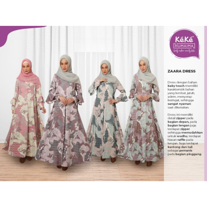 Gamis Dewasa Keke Humaima ~ Zaara Dress GDH 24 ~