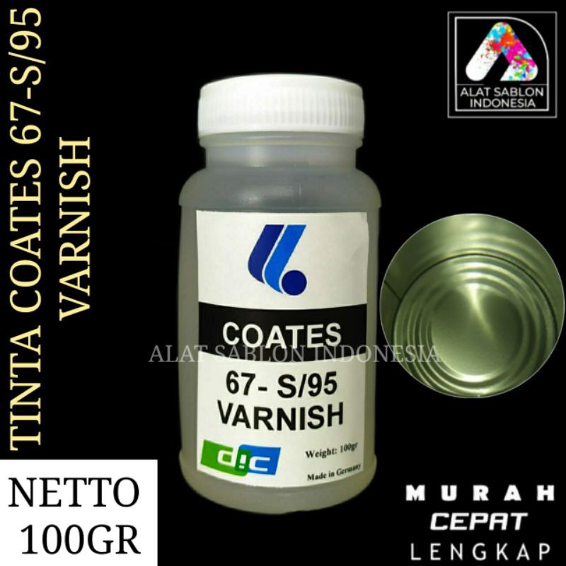 TINTA COATES 67 - S/95 VARNISH TINTA SABLON GELAS 100GR