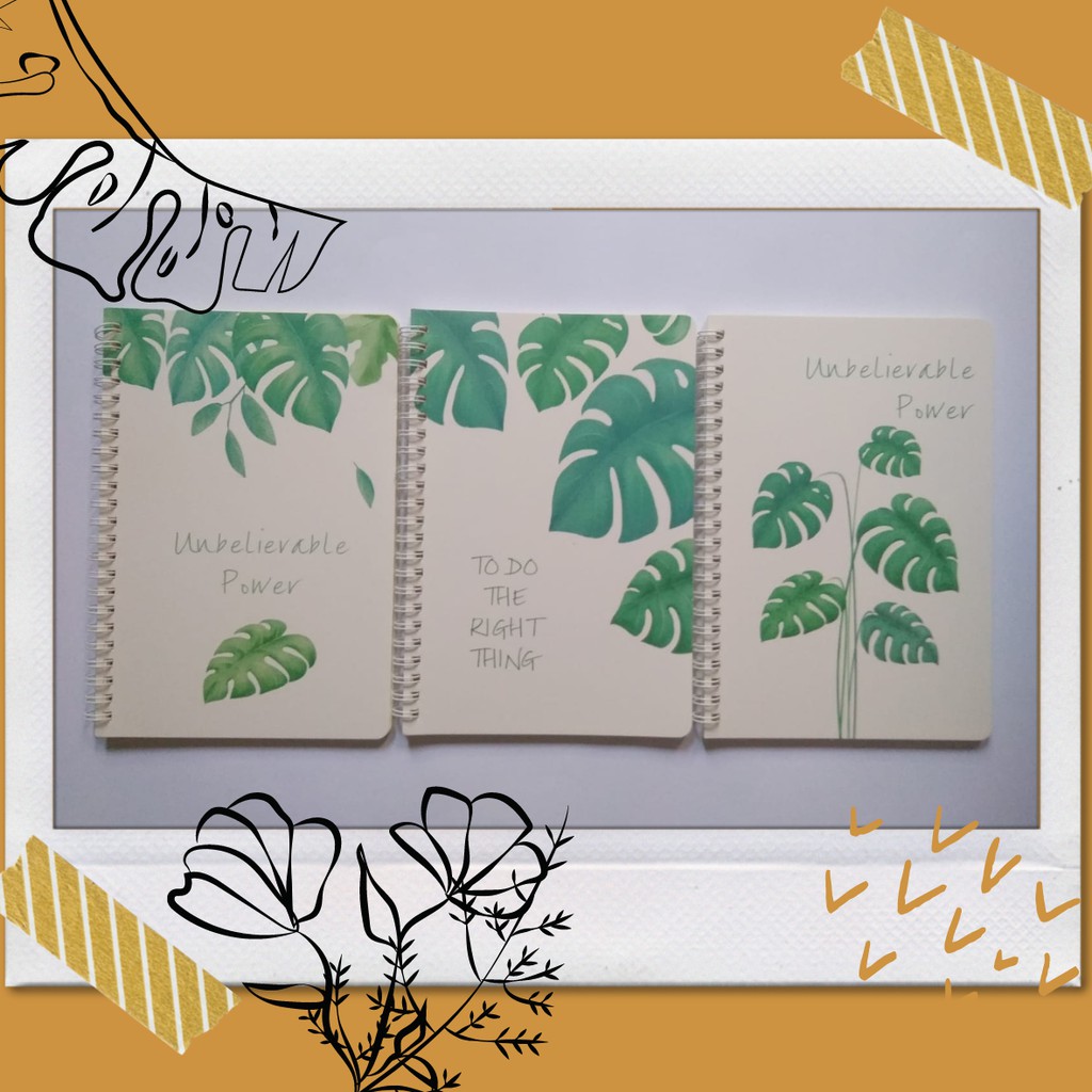 

Notebook Spiral A5 Sampul Monstera / Girly (random)