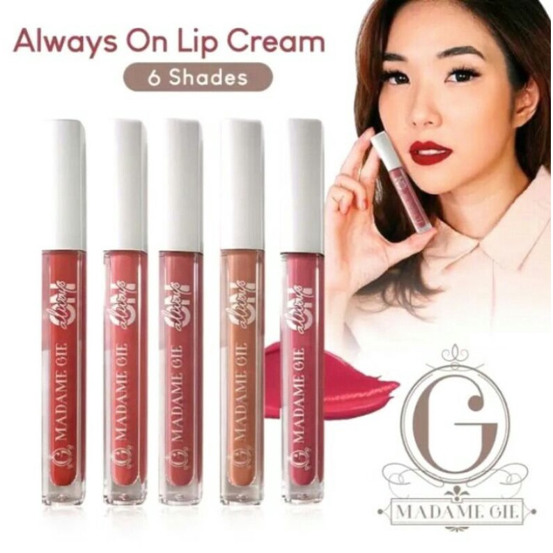 MADAME GIE LIPCREAM ALWAYS ON lipstik gisel