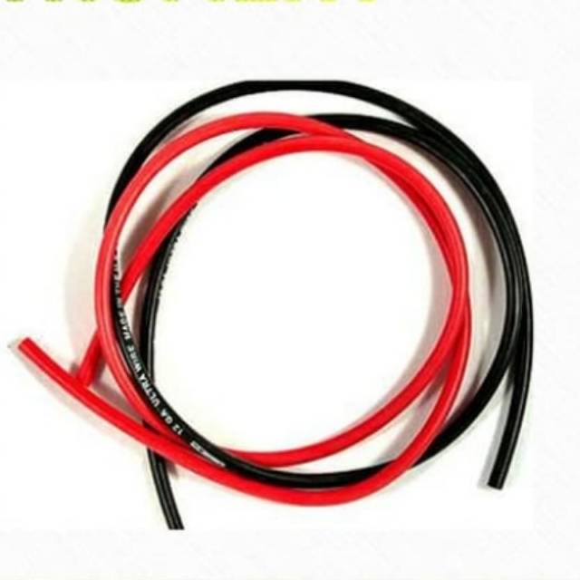 12 AWG silicone wire cable red /cm