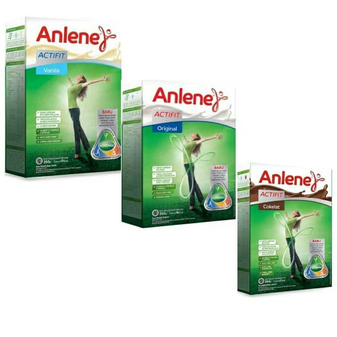 

Anlene Actifit Susu Kalsium Usia 19-50 Tahun Rasa Vanilla / Coklat / Original (Plain) 230 gr