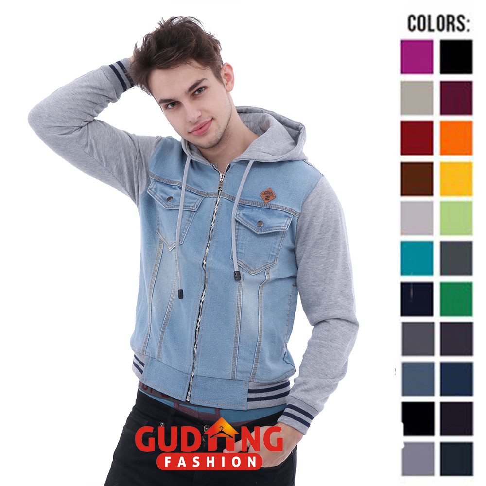 Jaket Denim Keren Casual Pria Banyak Warna - JAK (COMB)