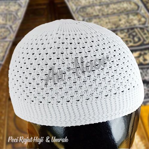 PROMO PECI HAJI UMROH - PECI PUTIH RAJUT POLOS - Putih