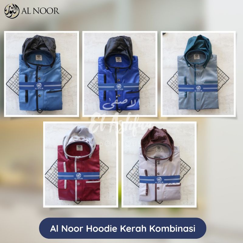 Jubah Saudi | Gamis Pria | Al Noor Hoodie Berkerah - El Ashfaa Boutique