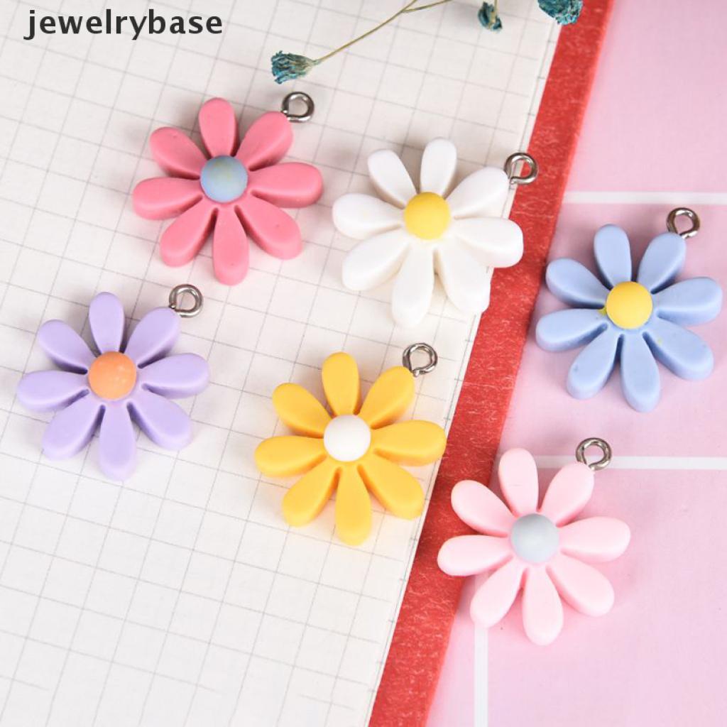 10pcs / Set Liontin Bunga Matahari Daisy Kecil Bahan Resin Untuk Membuat Perhiasan DIY