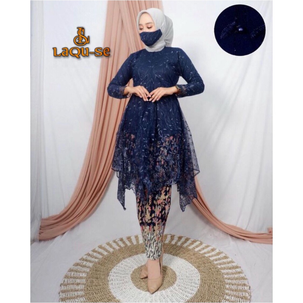 Atasan Kebaya Tunik Brukat Arumi Pesta Kondangan Lamaran Wisuda Busui Friendly Kekinian By Laquse_kebaya2