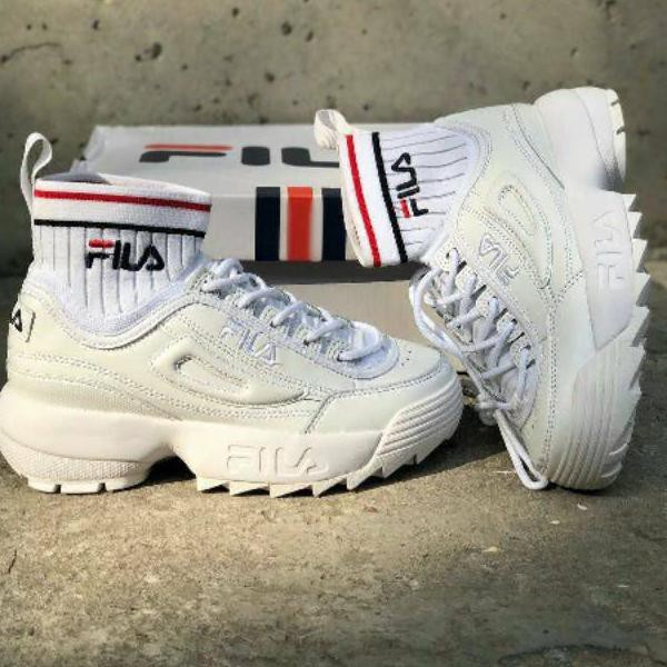 FILA DISTRUPTOR 3 WHITE - SEPATU FILA PUTIH MURAH FILA MURAH SEPATU FILA TERLARIS TERMURAH