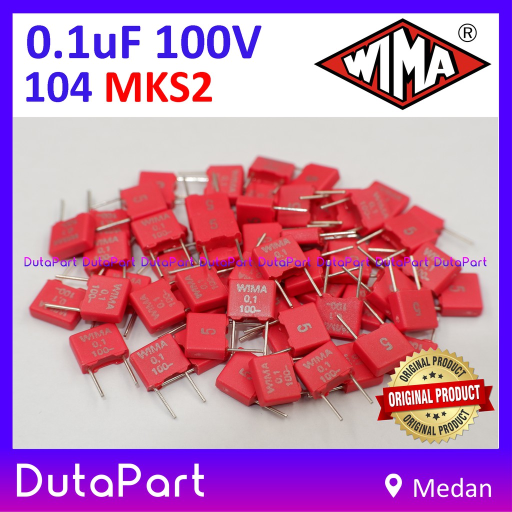 100V 0.1uF 100nF 104 5% MKS2 MKS 2 WIMA Film Capacitor Made In Germany