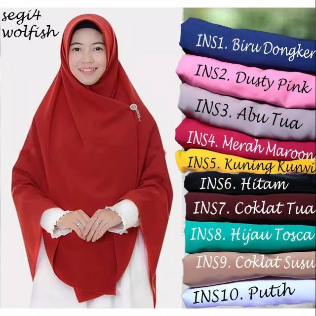 SEGI EMPAT wolfis hijab syari khimar