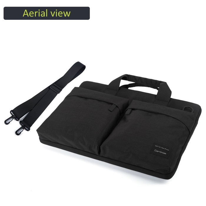 Tas Laptop Macbook Cartinoe RFID Blocking Messenger Bag 13 14. inch black