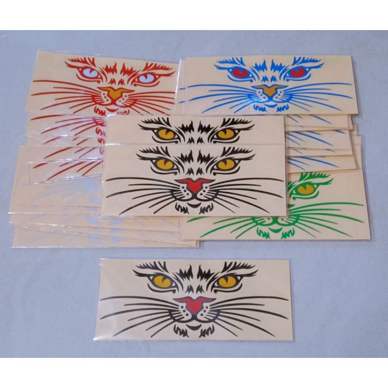 STICKER KUCING MATA KUCING STICKER KUMIS KUCING CUTTING STICKER ASESORIS MOTOR