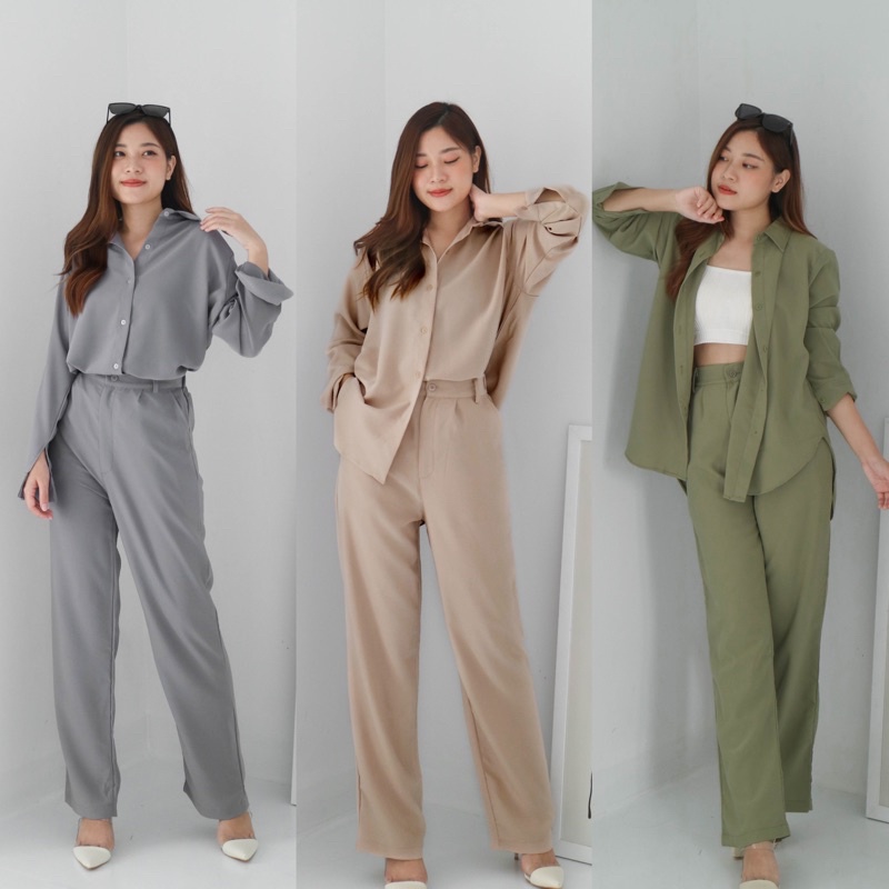 AERA - Kai Pants (highwaist cullote / celana korea kulot wanita / celana bahan)-2