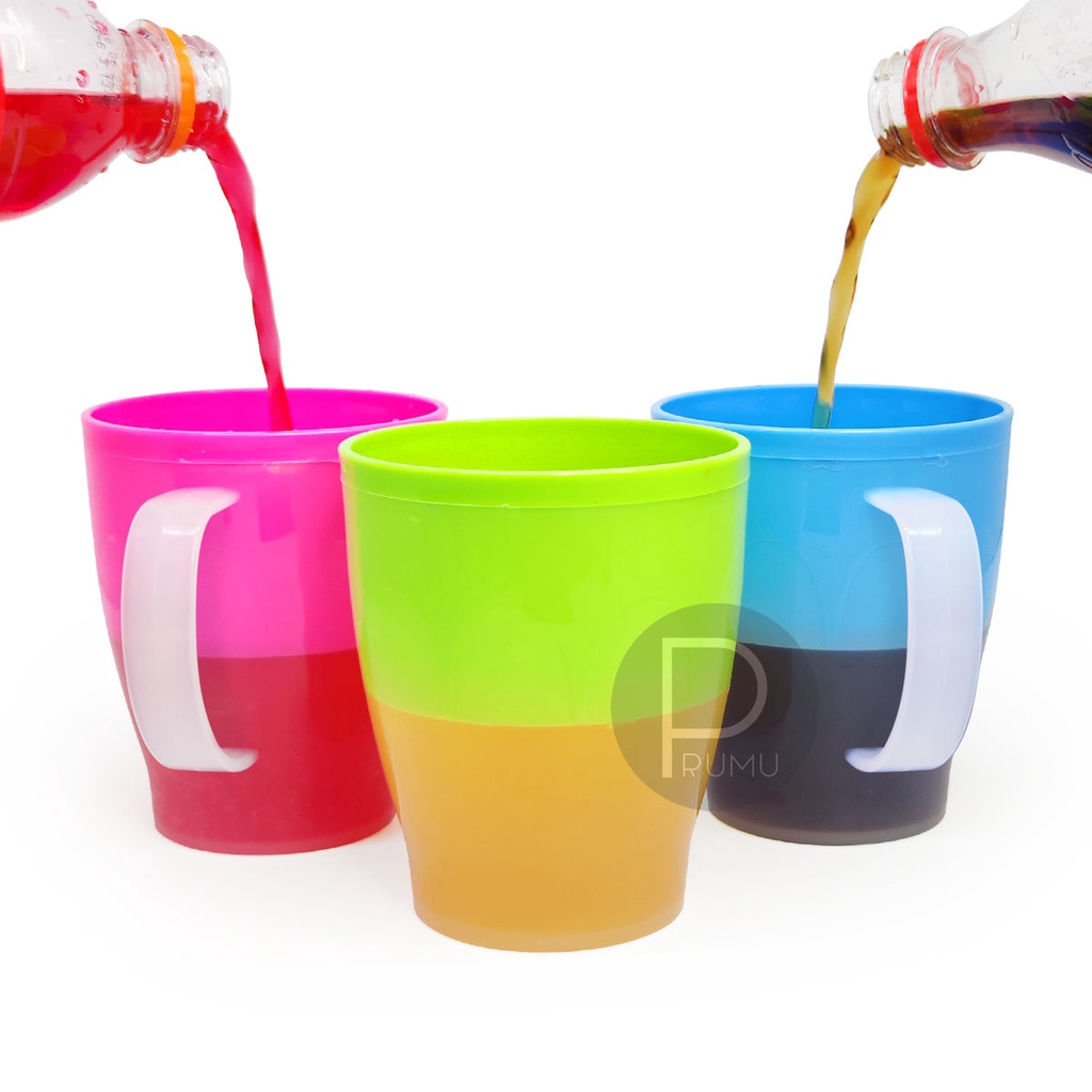 Gelas Mug Plastik - Gelas Plastik - Cangkir Plastik - Gelas Cangkir Plastik Mug Cangkir