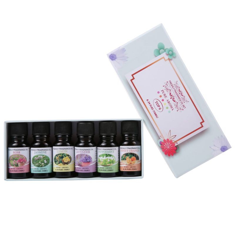 Essential oil Taffware Pure Aroma Essential Fragrance Oil Aromatherapy 6 in 1 10ml - RHJY Waterbase