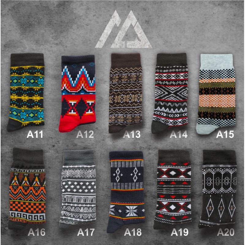 KAOS KAKI MOTIF ETNIK/TRIBAL OLDSCHOOL | KAOS KAKI SPORT | MOHAKI SOCKS-1