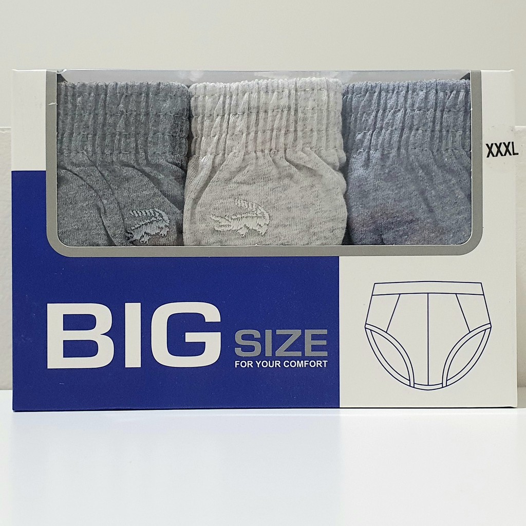 Celana Dalam / Underwear Pria Crocodile 521-240 Big Size (1 Box isi 3pcs, Ukuran XXL-XXXL)
