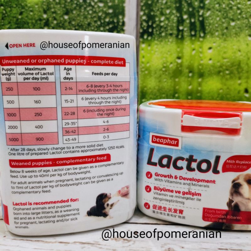 beaphar LACTOL puppy milk 250gr 500gr susu anak anjing induk menyusui sakit