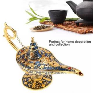 Lampu Ajaib Aladdin Lampu Pajangan Jin Ukiran Perunggu Lampu Ajaib Aladdin Lampu Pajangan Jin Ukiran Perunggu