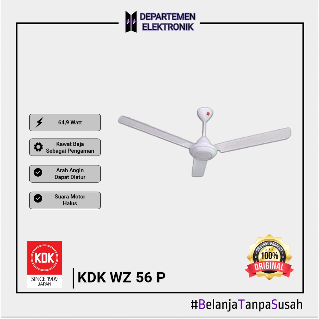 KDK KIPAS LANGIT BALING / CEILING FAN 56&quot; [ KDK WZ 56 P ]