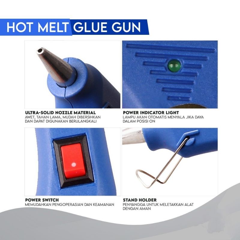 Tembakan lem bakar glue gun 30watt MD3454