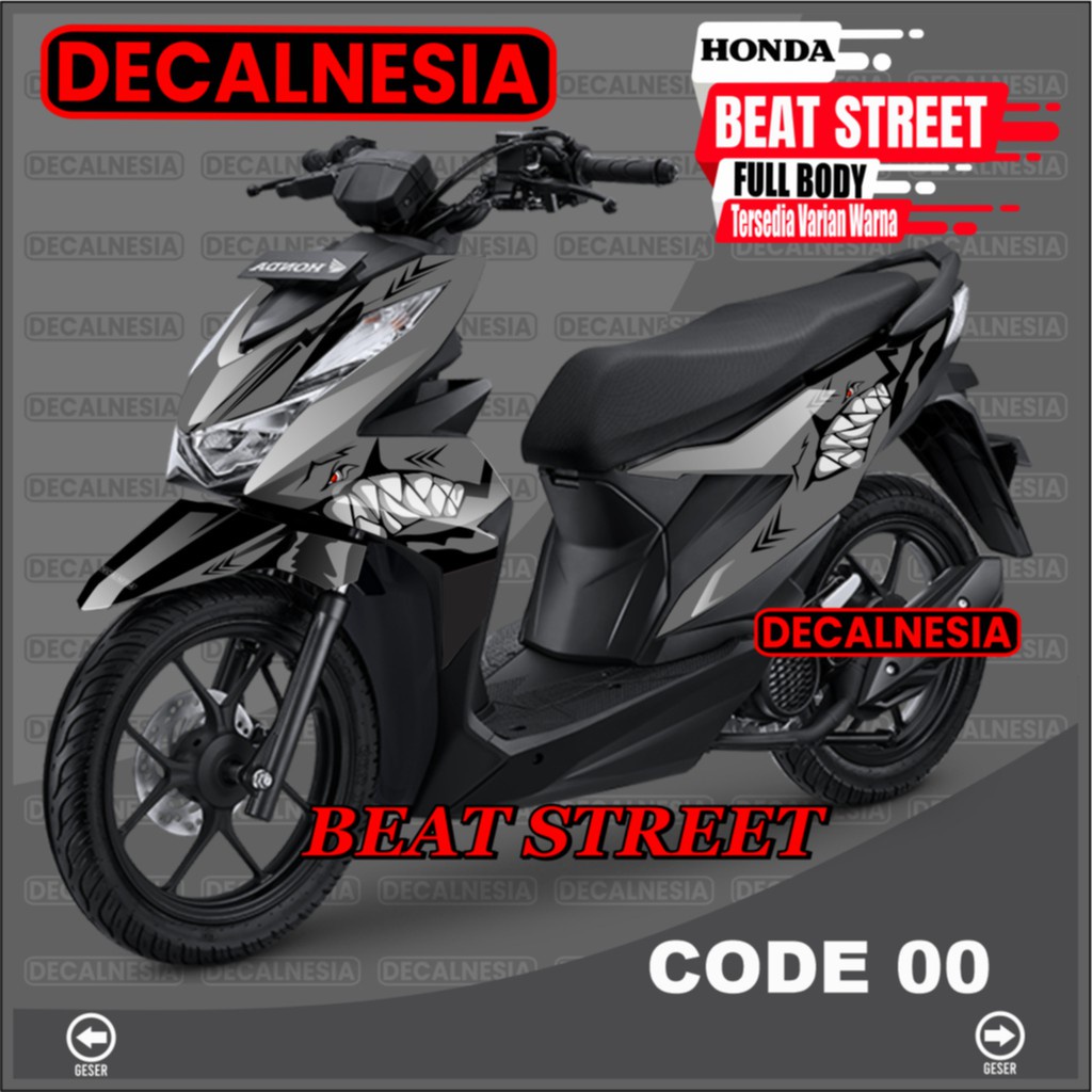 Decal Beat Street New 2021 2022 2023 Full Body Stiker Motor 2020 Shark Sticker Variasi Aksesoris Decalnesia