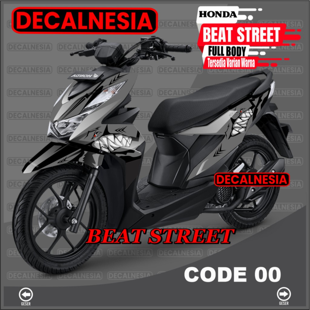 Decal Beat Street New 2021 2022 2023 Full Body Stiker Motor 2020 Shark Sticker Variasi Aksesoris Dec