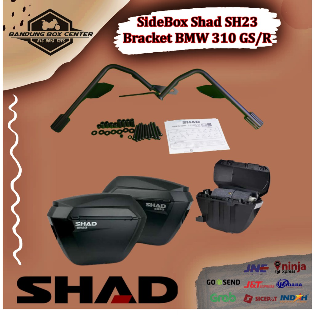 Box Shad SH23 Sidebox & Bracket 3P System BMW 310 GS BMW 310 R BMW 310GS BMW 310R Shad SH 23