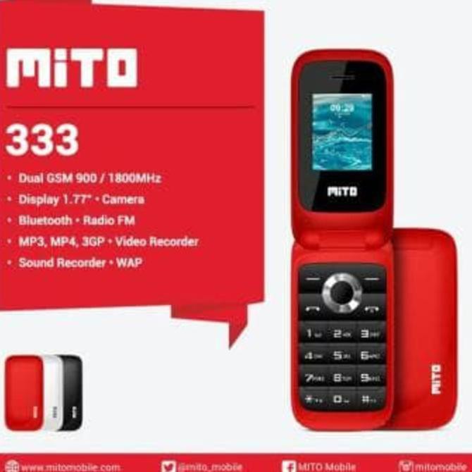 Hot Sale Mito 333 Flip Phone - Dual Sim - Garansi Resmi