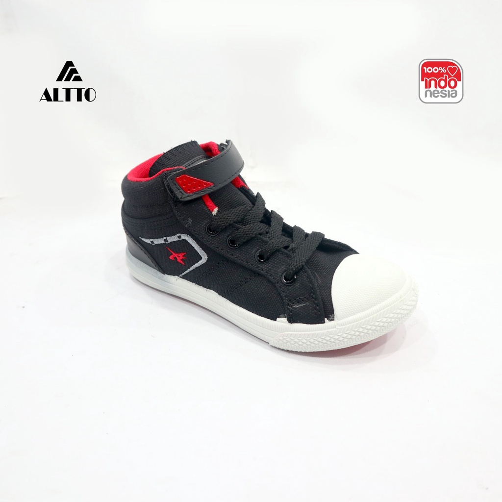 ALTTO HC SS 712 BLACK/RED ALAS HITAM -30-33 - SEPATU ANAK -  ALTTO