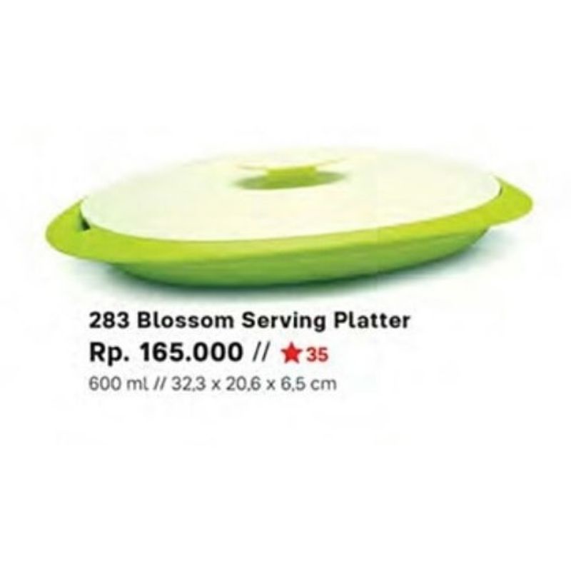 tupperware blossom serving platter - wadah lauk - wadah nasi - wadah serbaguna