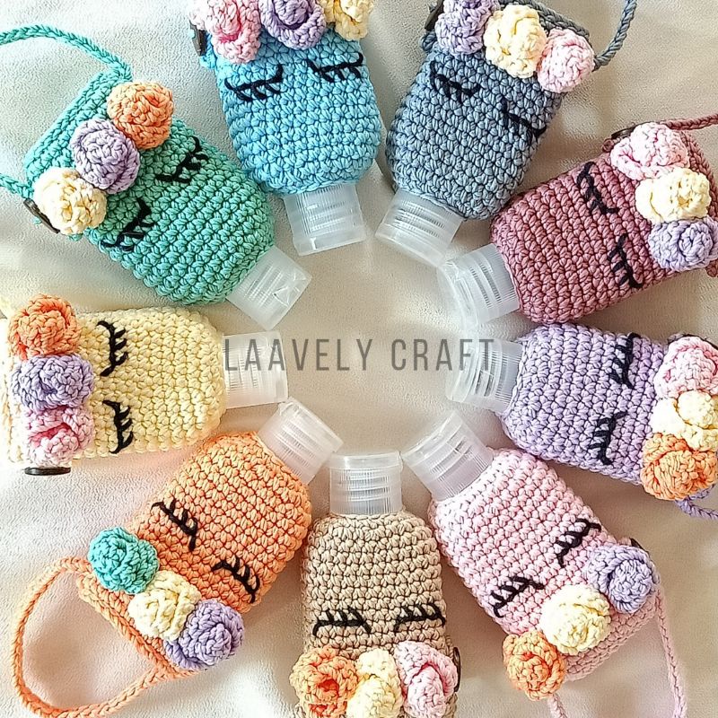 Hand Sanitizer Pouch/Holder Rajut Unicorn 30 ml